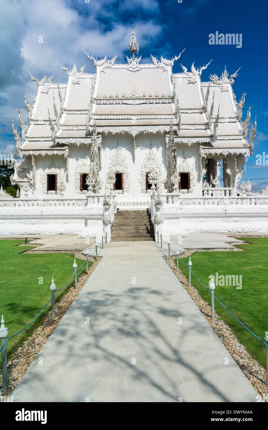 Wat Rong Khun (Temple blanc), Chiang Rai, Thaïlande Banque D'Images