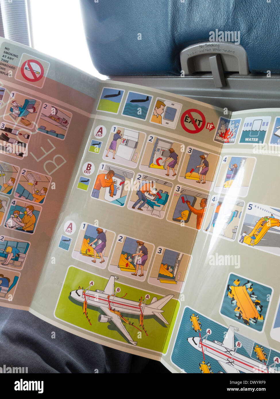 La sécurité aérienne Brochure, USA Banque D'Images