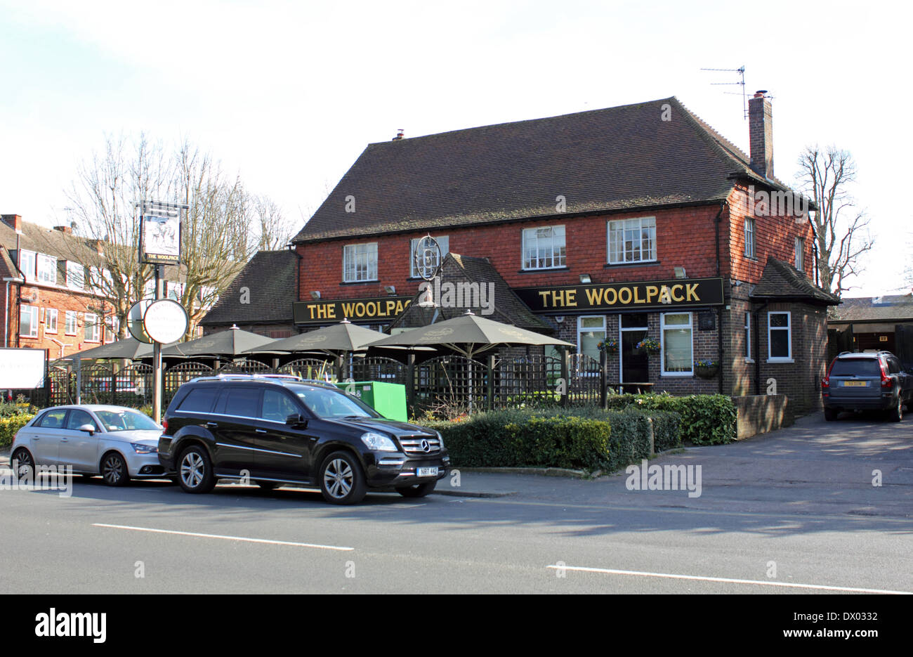 Le Woolpack pub and Banstead, Surrey, Angleterre. Banque D'Images