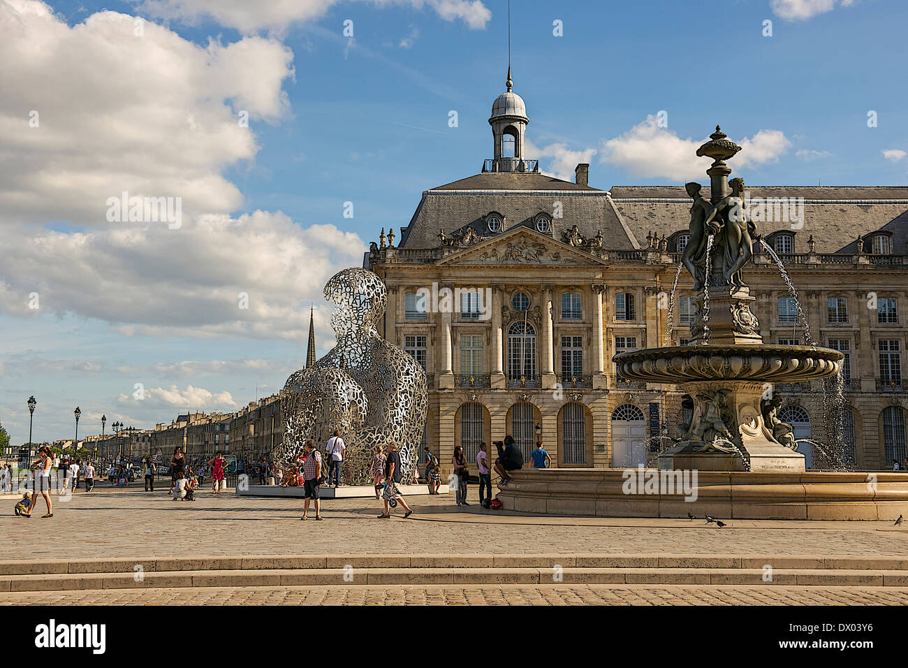 Place de la Bourse à Bordeaux, France Banque D'Images