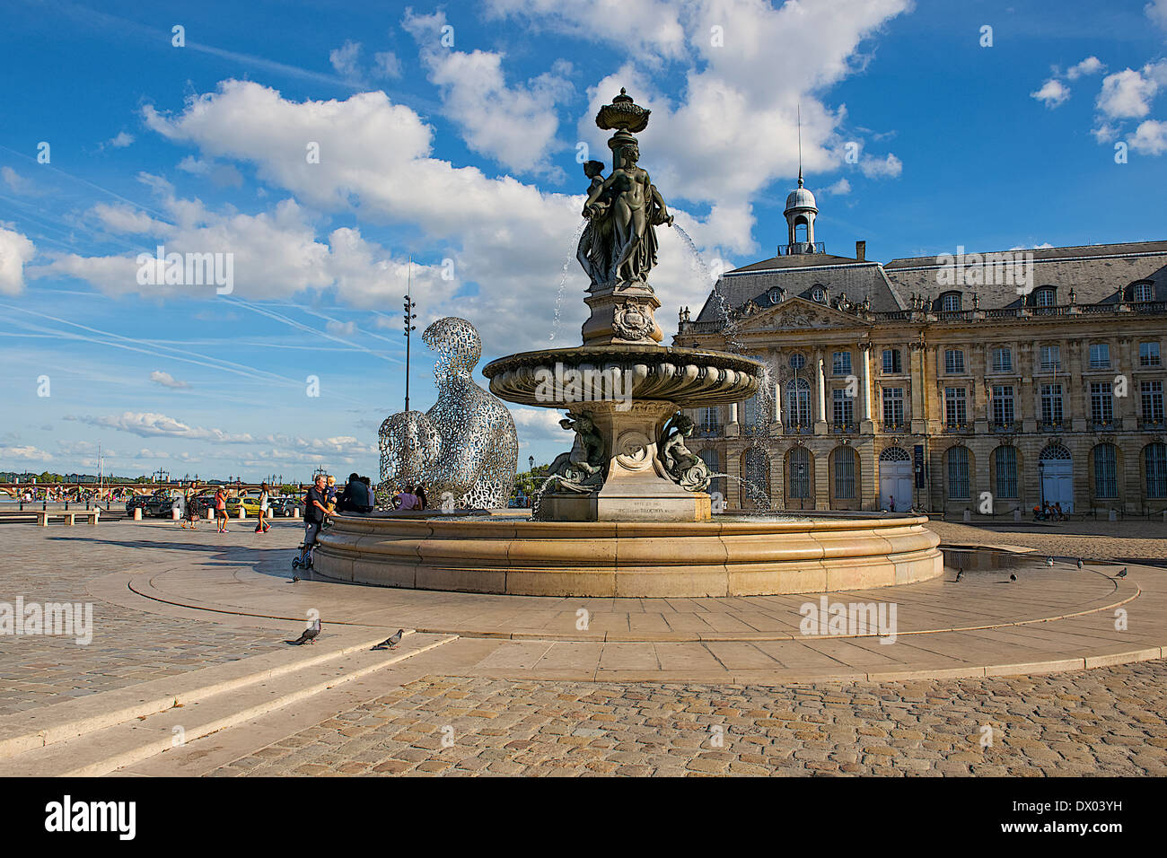 Place de la Bourse à Bordeaux, France Banque D'Images