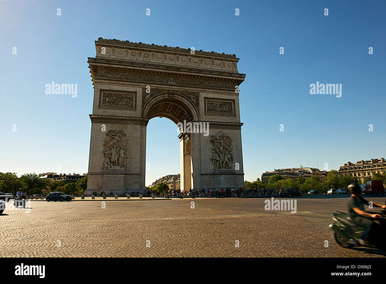 L'Arc de Triomphe à Paris, France Banque D'Images