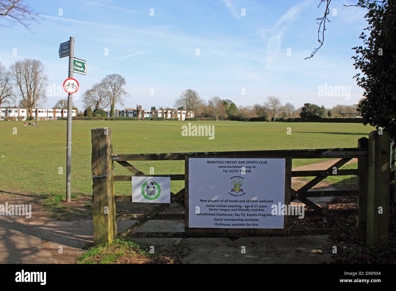 Dame Neville Recreation Ground and Banstead, Surrey, Angleterre. Banque D'Images