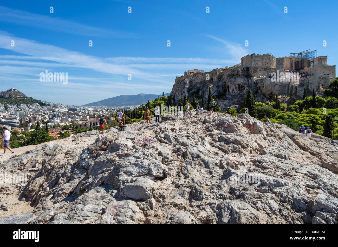 Les ruines antiques d'Athènes, Grèce Banque D'Images