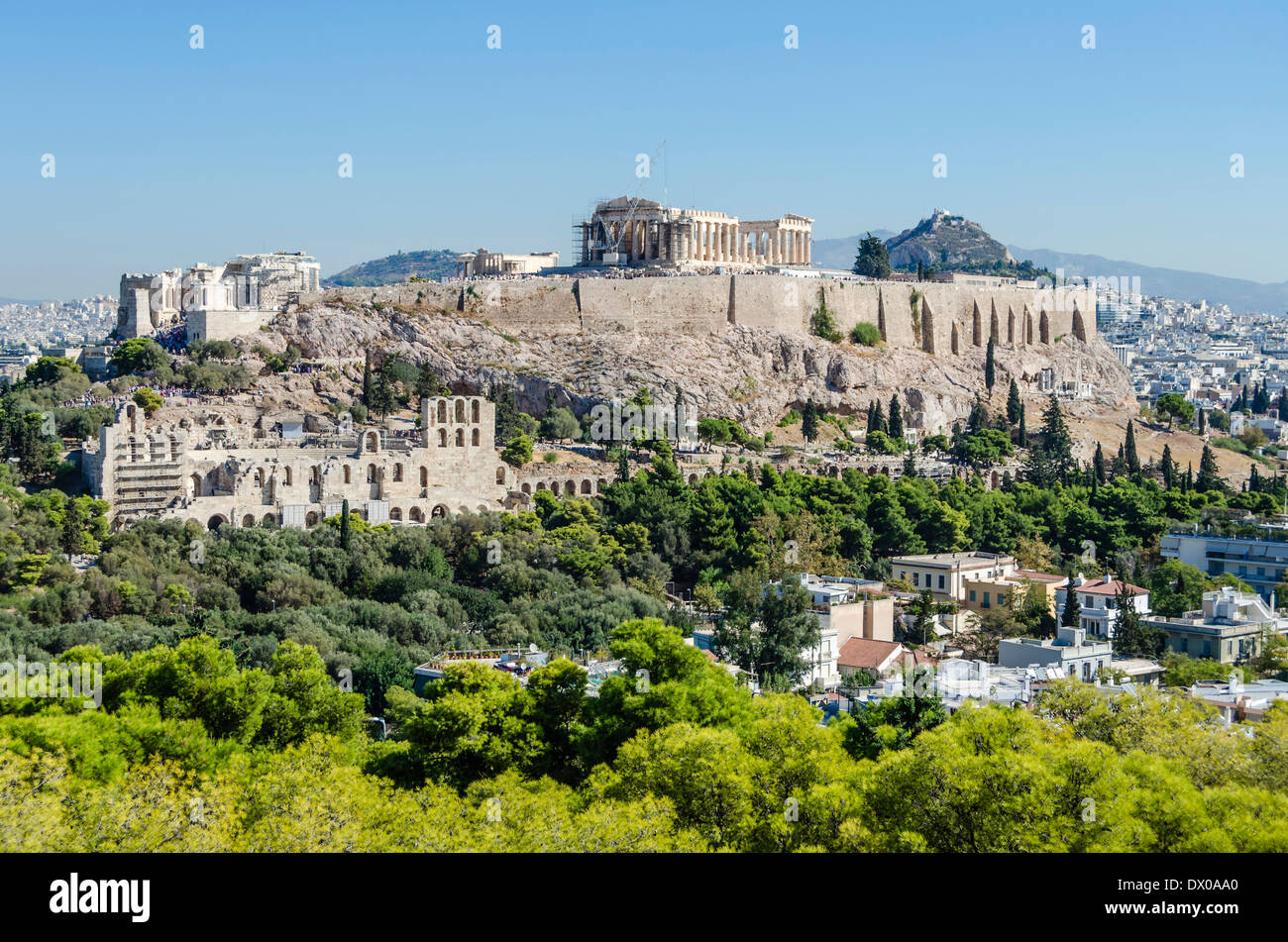 Les ruines antiques d'Athènes, Grèce Banque D'Images