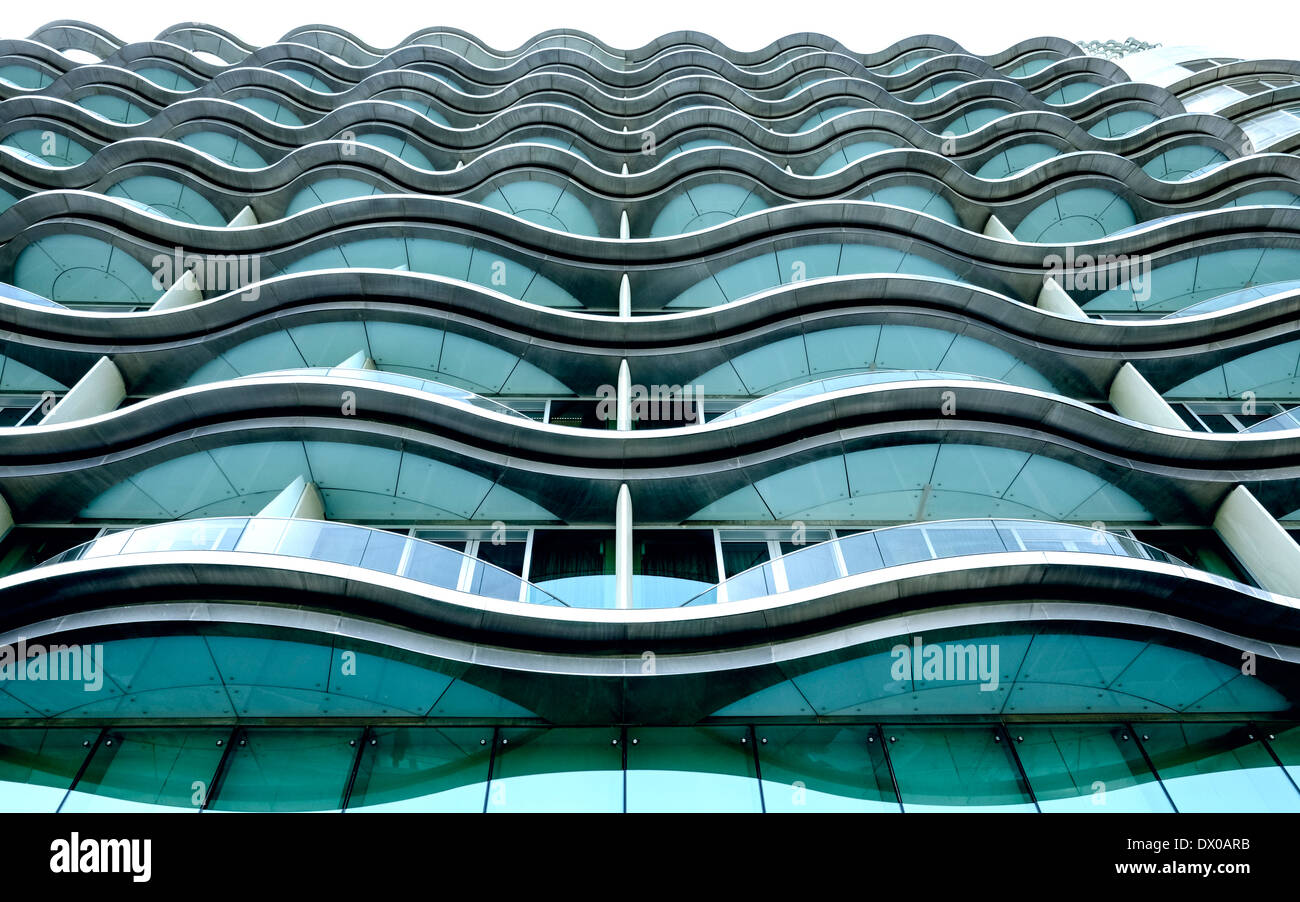 L'architecture moderne de chambre d'hôtel Les Balcons à Meydan Hotel à Dubaï Émirats Arabes Unis Banque D'Images