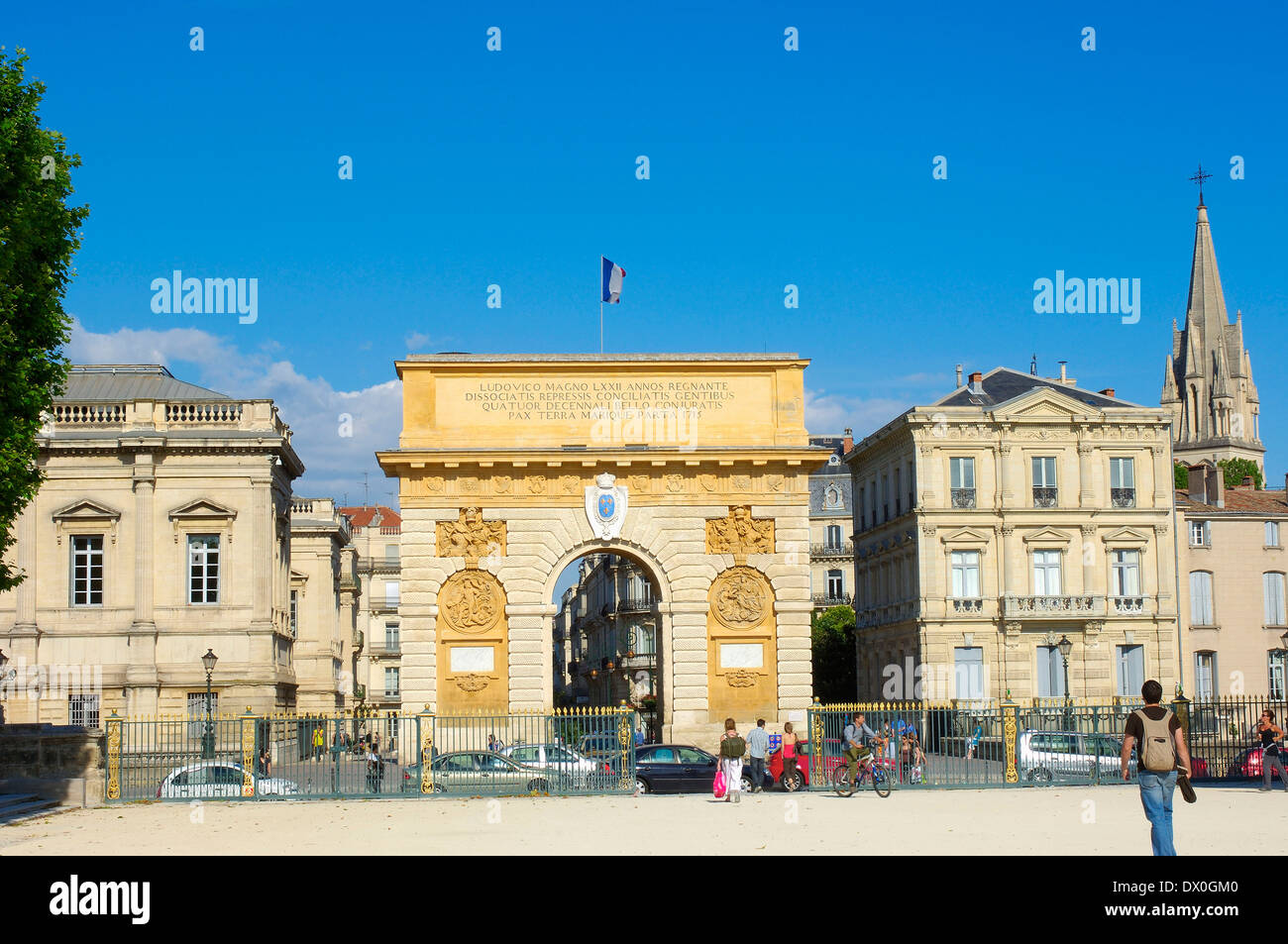 Arc de Triomphe Porte du Peyrou, Montpellier Banque D'Images