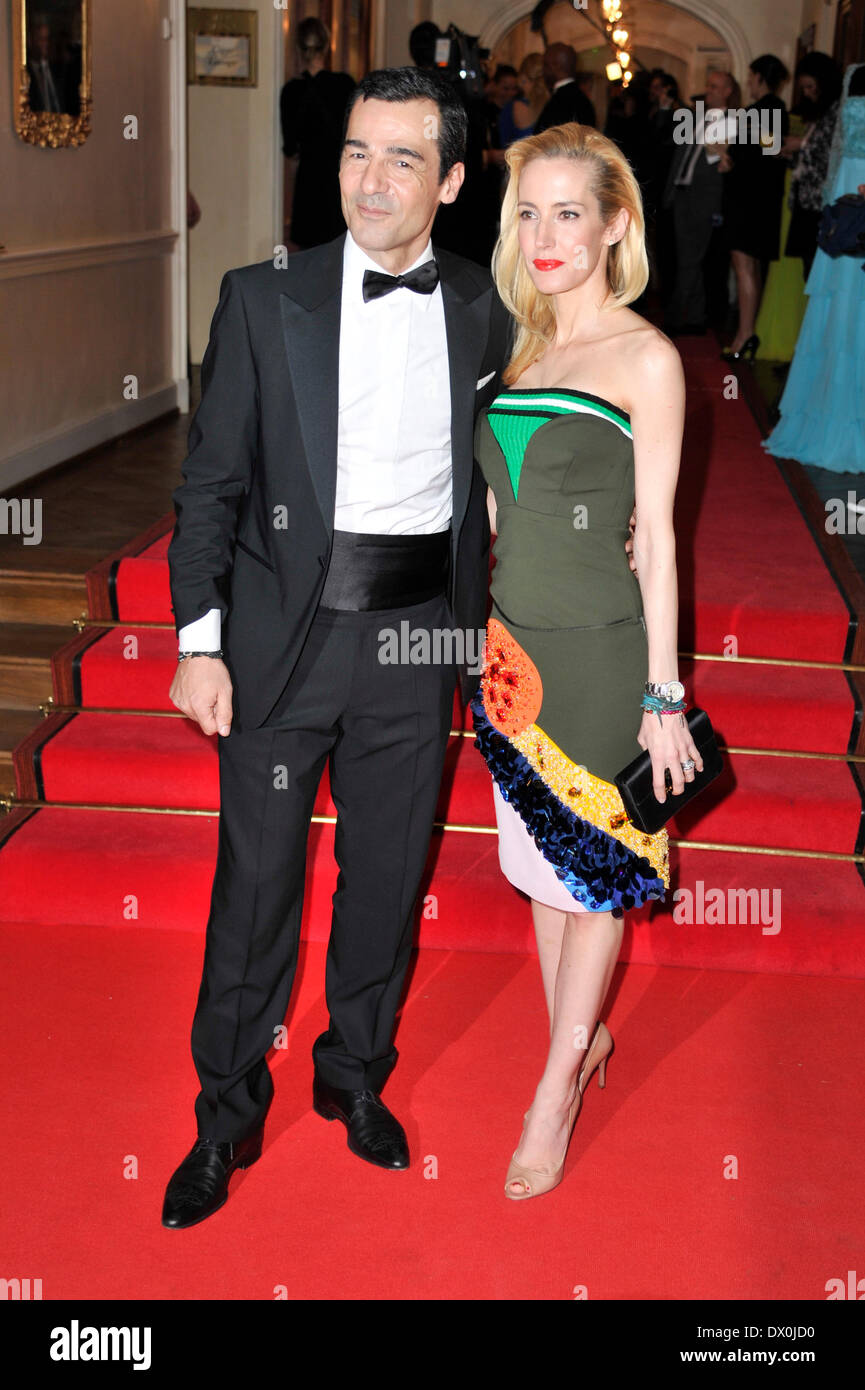 Acteur Erol Sander et femme Caroline godet lors de la présentation du Gala des Prix Spa 2014 torch Park Hotel & Spa le samedi 15 mars 2014 à Baden-Baden Banque D'Images
