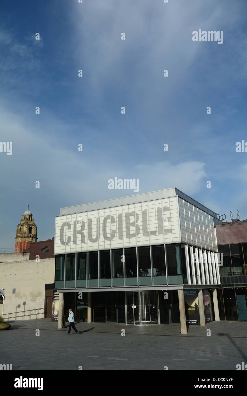 Théâtre Crucible - Architecture de la ville de Sheffield, Angleterre, RU Banque D'Images