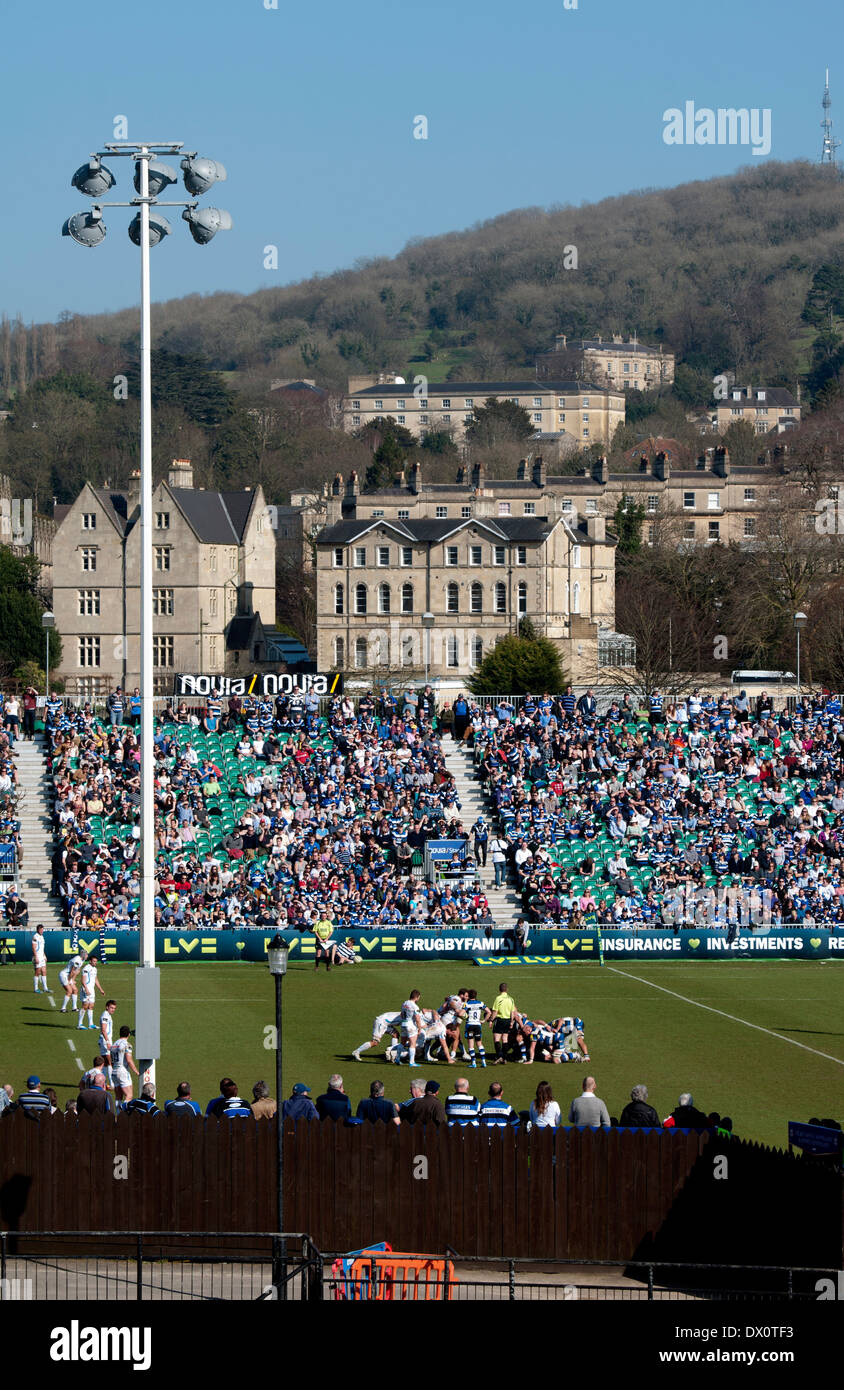 Terrain de rugby de Bath, Somerset, England, UK Banque D'Images