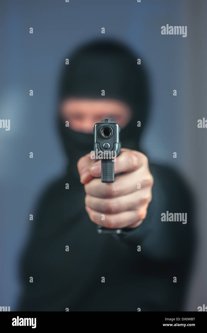 Les hommes en arme de poing close up Banque D'Images