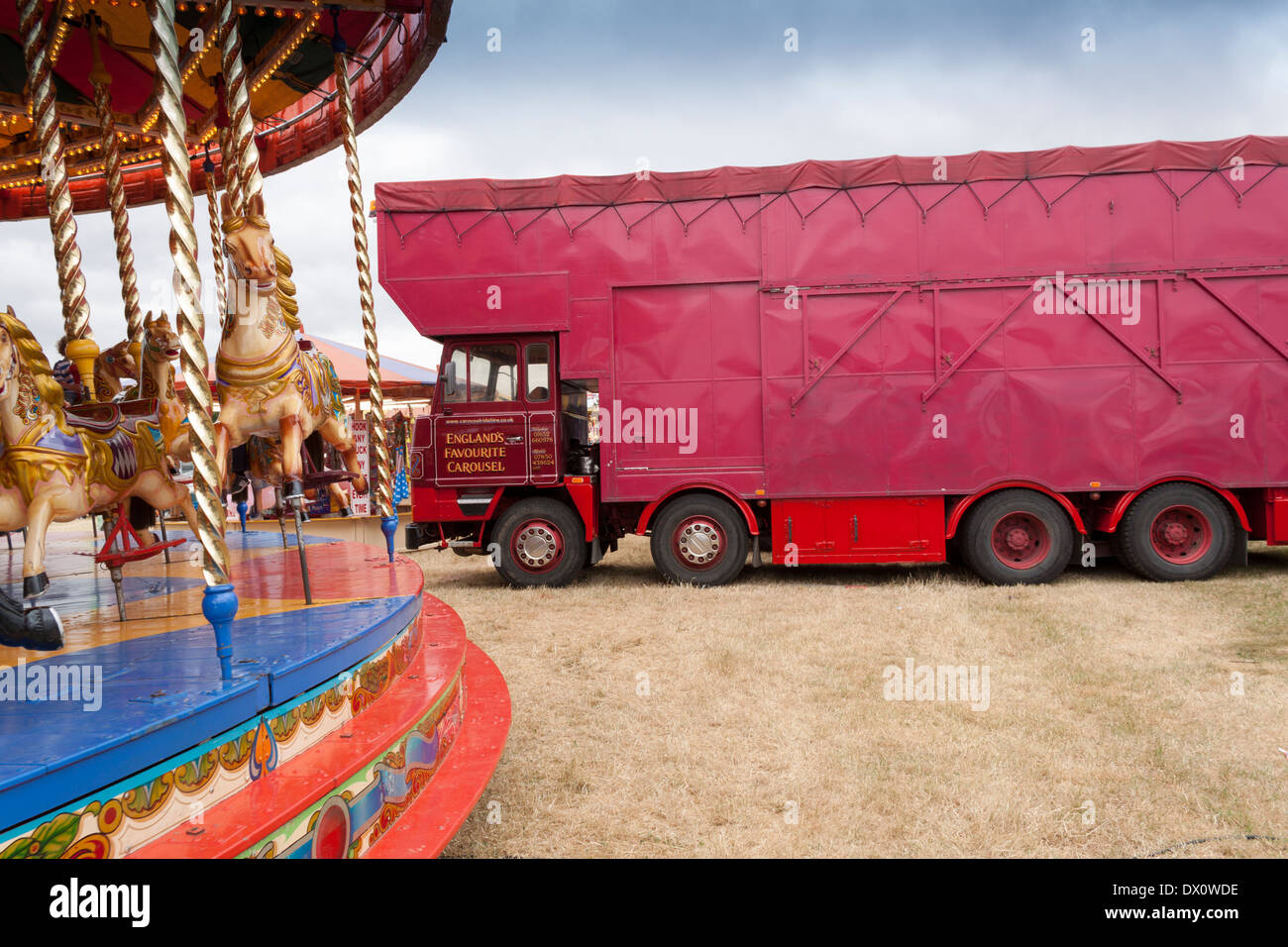 Screetons Gallopers et des forains Rallye Camion vapeur Masham Banque D'Images