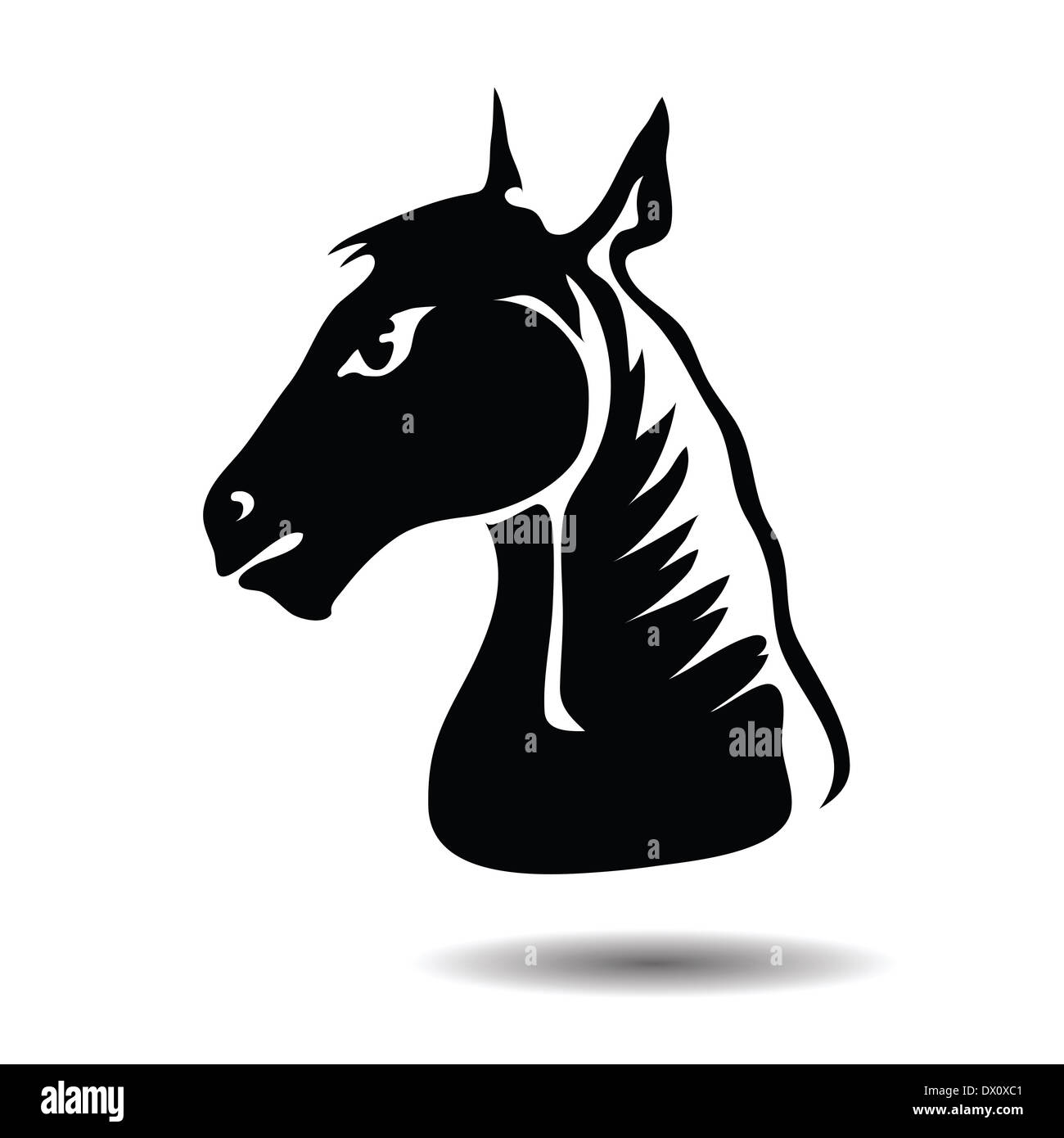 Illustration avec tête de cheval pour votre conception Banque D'Images