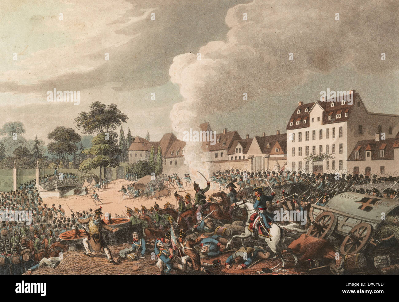 Poursuite de l'armée française grâce à Leipsic le 19 octobre 1813 Banque D'Images