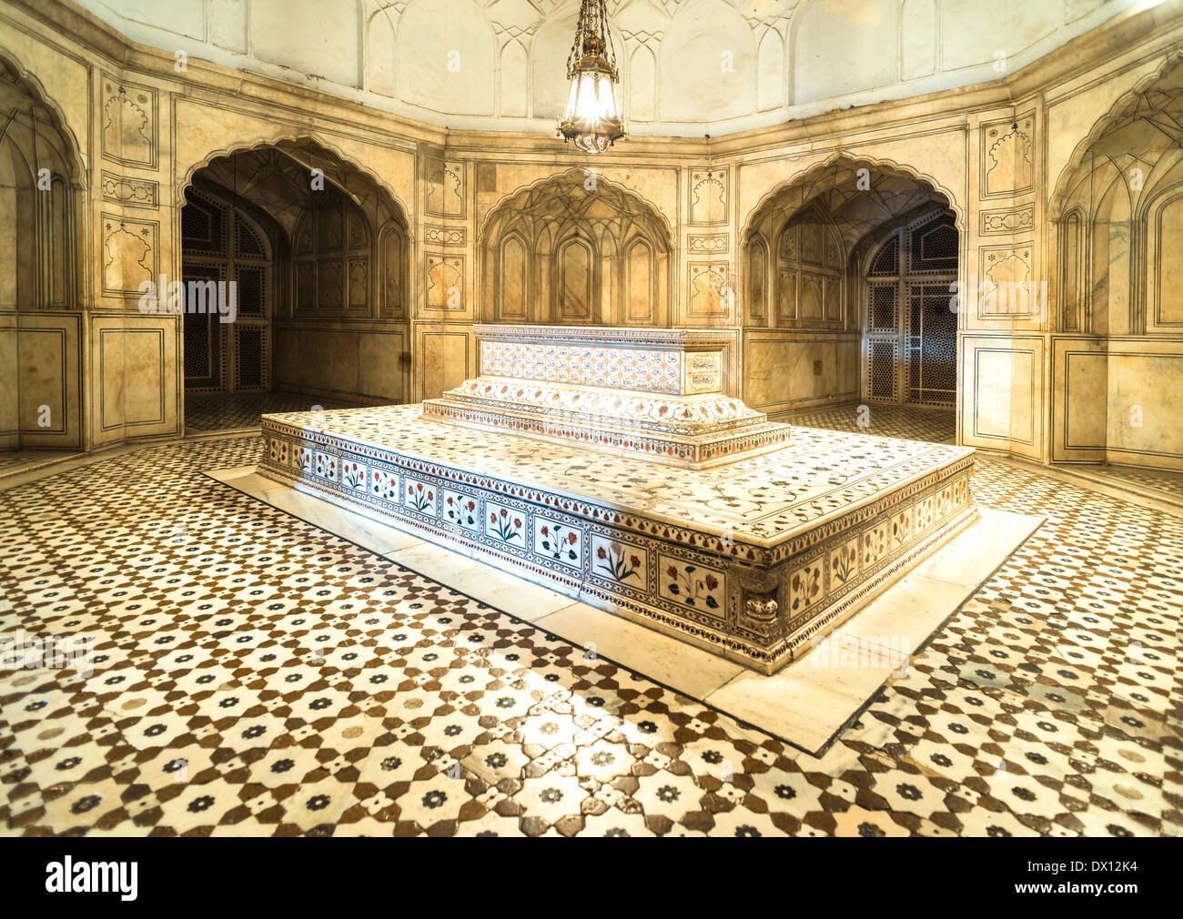 Intérieur de la tombe de Lahore Pakistan Jahangir Banque D'Images