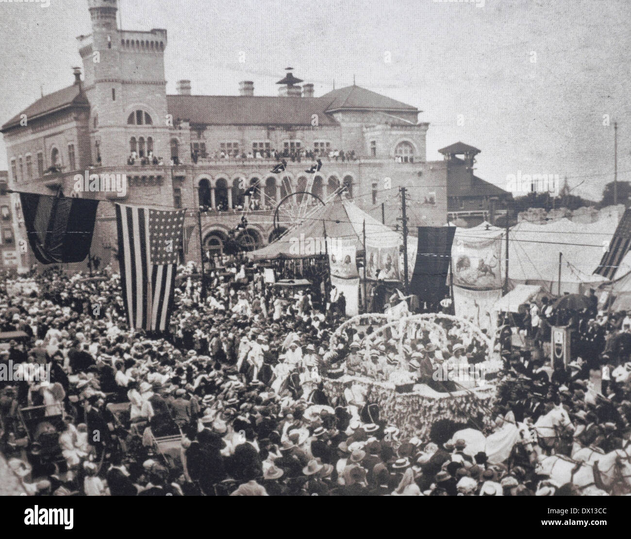 Bataille de fleurs, défilé de San Antonio, Texas, le 19 avril 1912 Banque D'Images