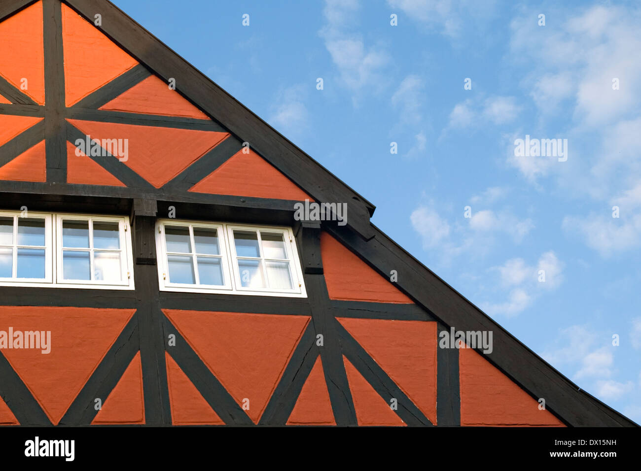 Toit d'une maison dans un style bavarois Banque D'Images