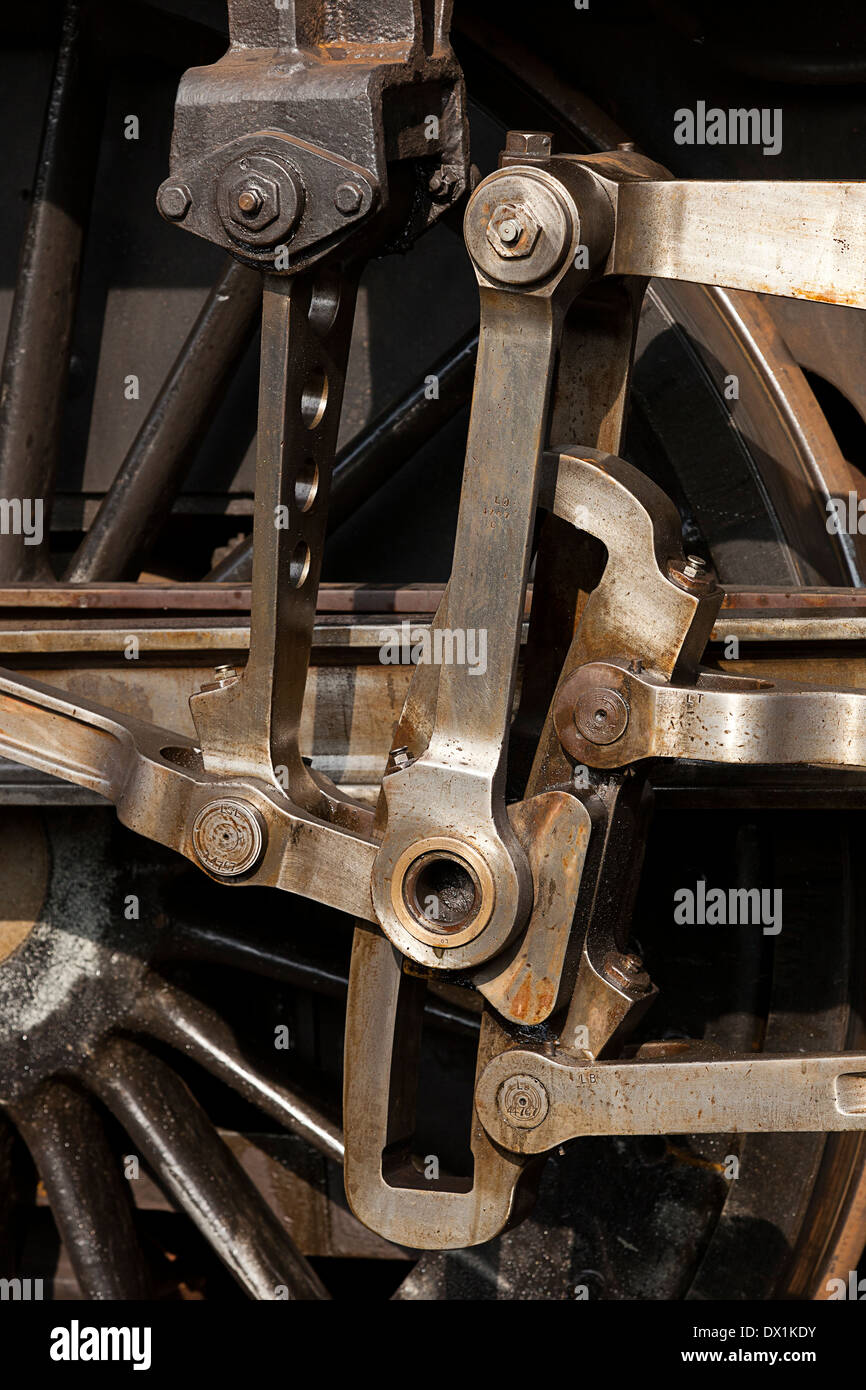 Détail d'un train à vapeur le moteur à Sheringham à Norfolk, Angleterre Banque D'Images