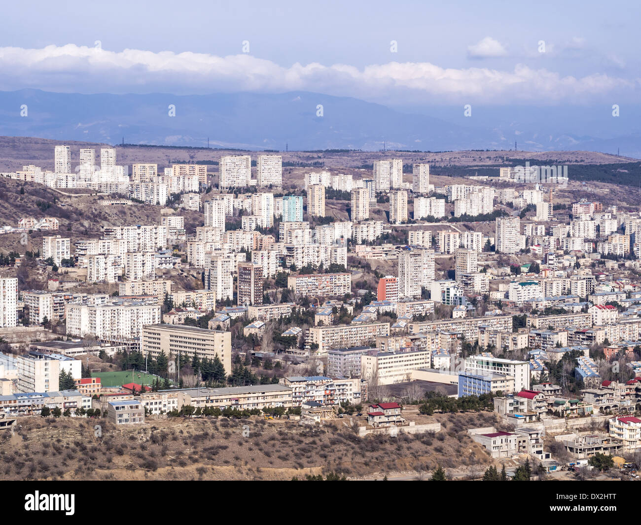 Panorama de Tbilissi, la capitale de la Géorgie. Banque D'Images