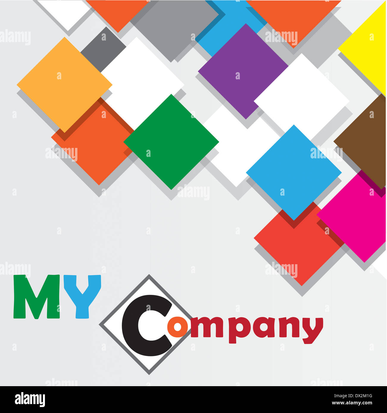 Ma société de droit fort colorés Banque D'Images