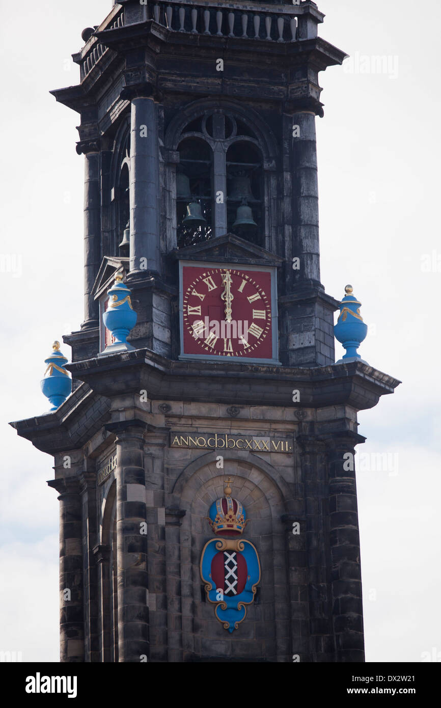 Dans l'église Westerkerk Amsterdam, Pays-Bas Banque D'Images