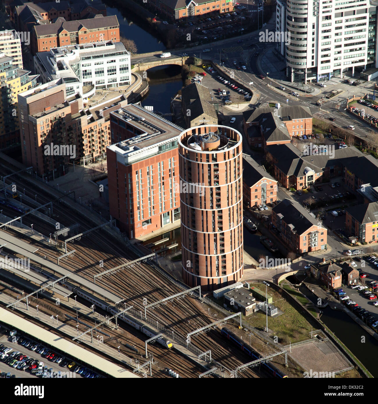 Vue aérienne de la maison de bougies à Leeds, West Yorkshire Banque D'Images