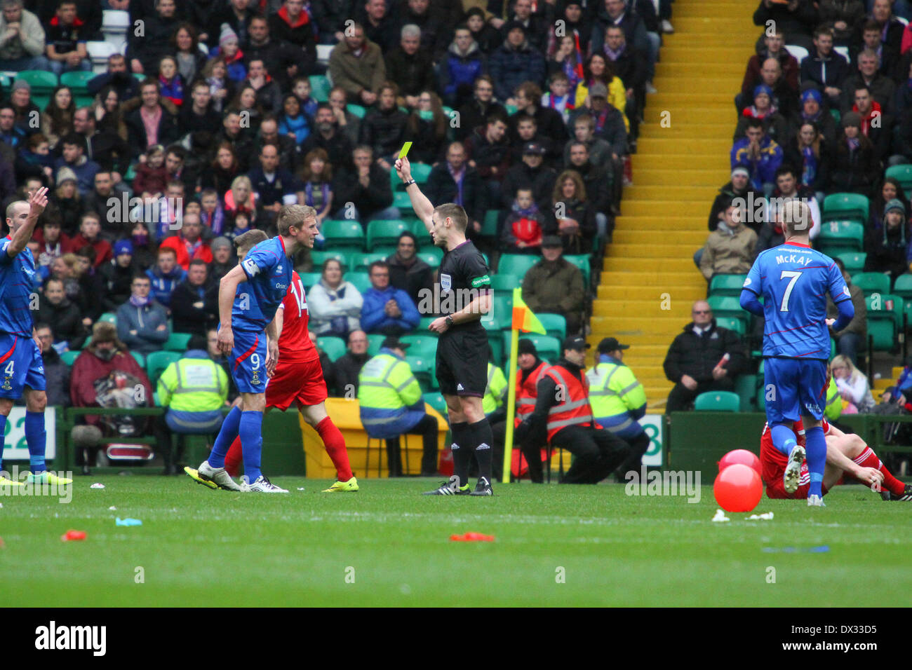 Glasgow, Ecosse. Mar 16, 2014. Richie Foran (TIC) au cours de la Scottish cardée jaune finale de Coupe de Ligue FC entre Aberdeen et Inverness Caledonian Thistle FC au Celtic Park. Aberdeen a gagné 4-2 sur les pénalités. Credit : Action Plus Sport/Alamy Live News Banque D'Images