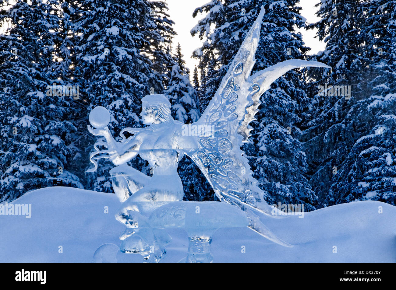 Festival de magie de glace, Lake Louise, Banff National Park, Alberta, Canada Banque D'Images