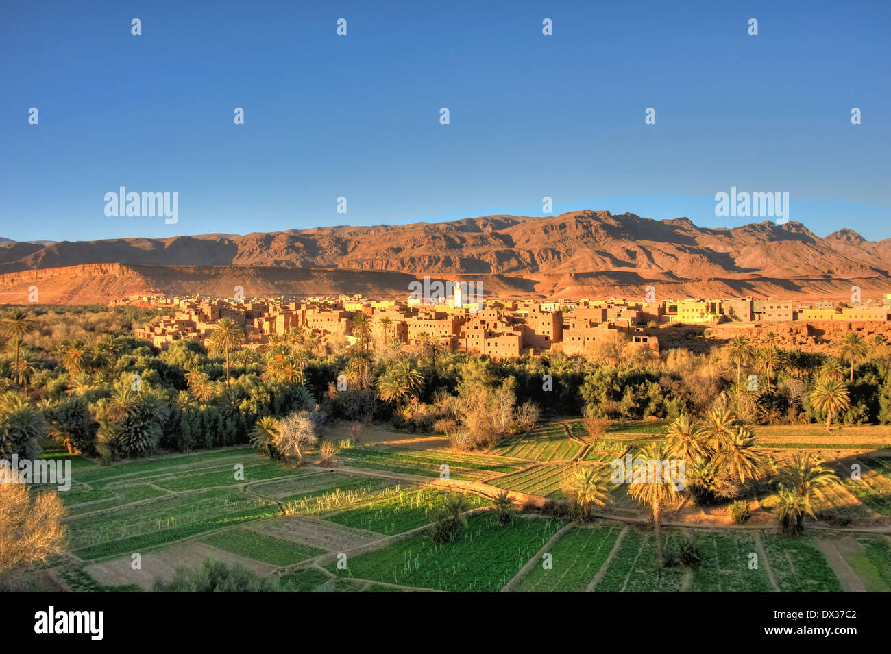 Village au Maroc, l'Afrique du Nord Banque D'Images