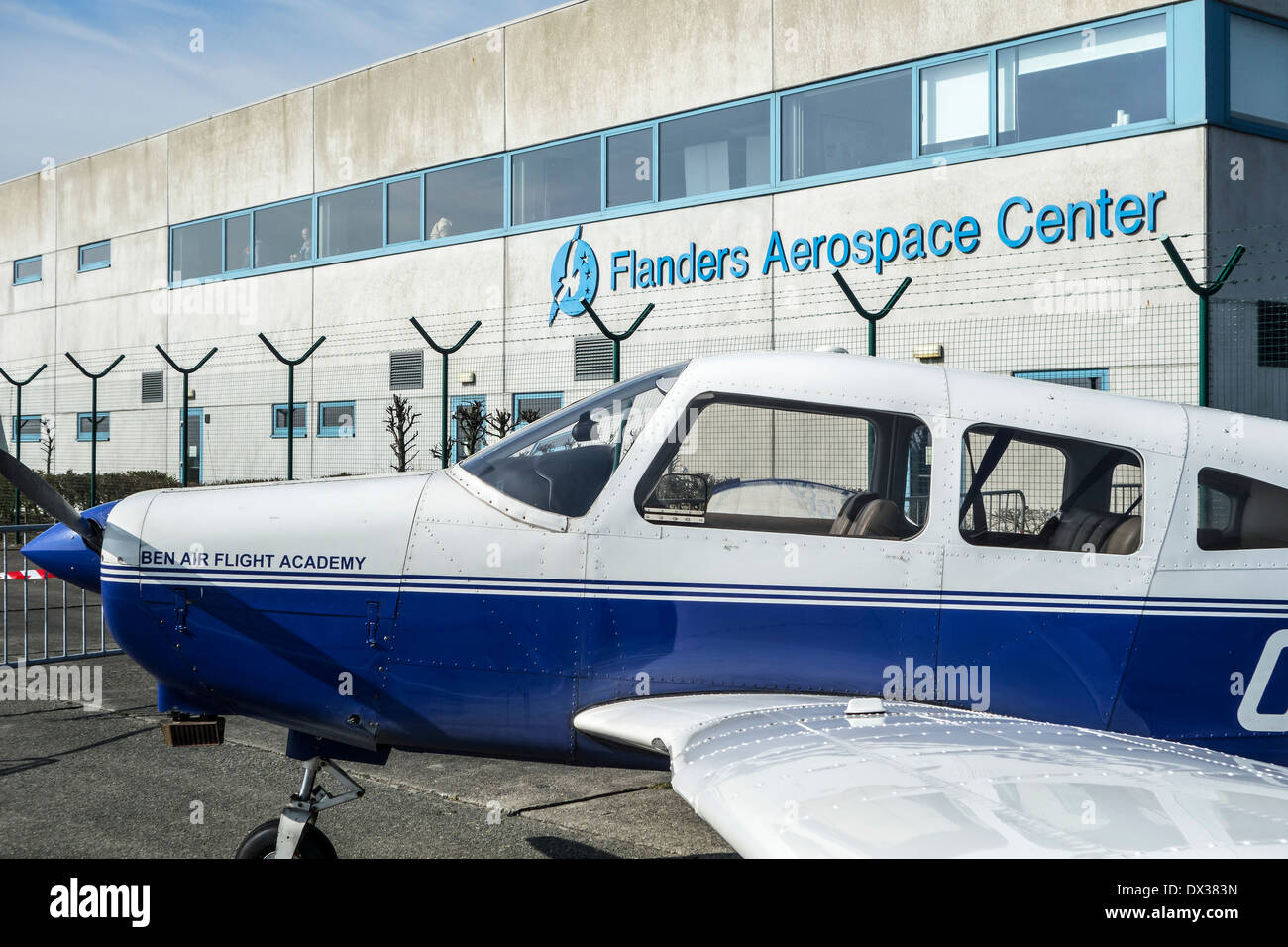 Vlaams Luchtvaartopleidingscentrum VLOC / / centre de formation aéronautique flamande à Ostende, Belgique Banque D'Images