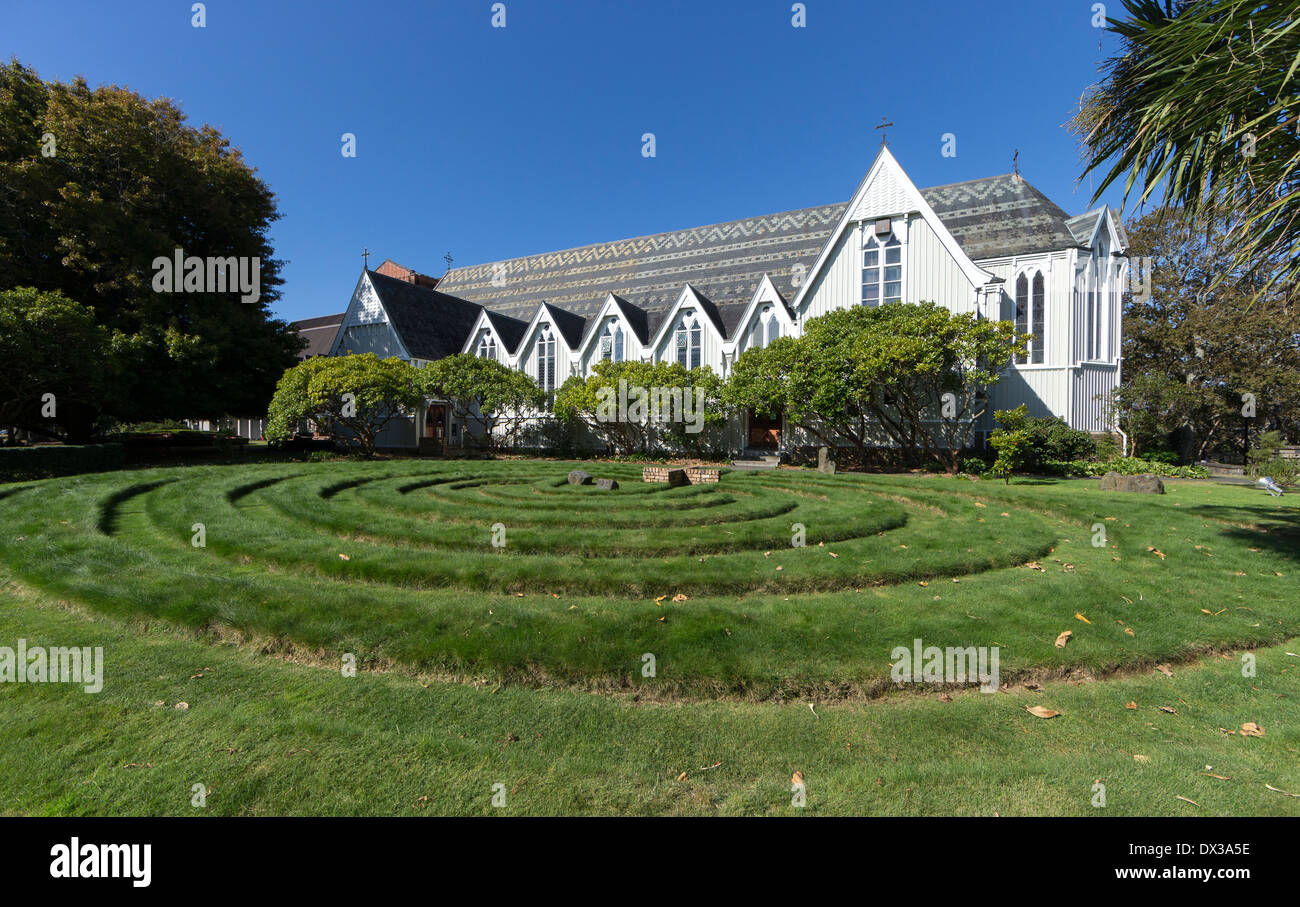 Eglise St Mary, Auckland - ce bâtiment en bois est l'ancienne église cathédrale du diocèse anglican de Auckland Banque D'Images