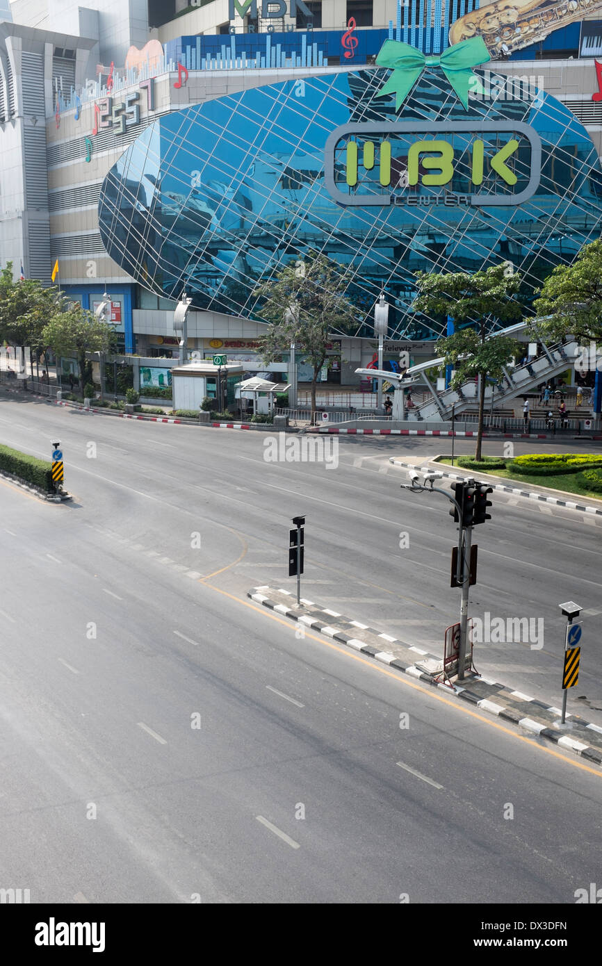 Les rues de Bangkok vide extérieur MBK Center Banque D'Images
