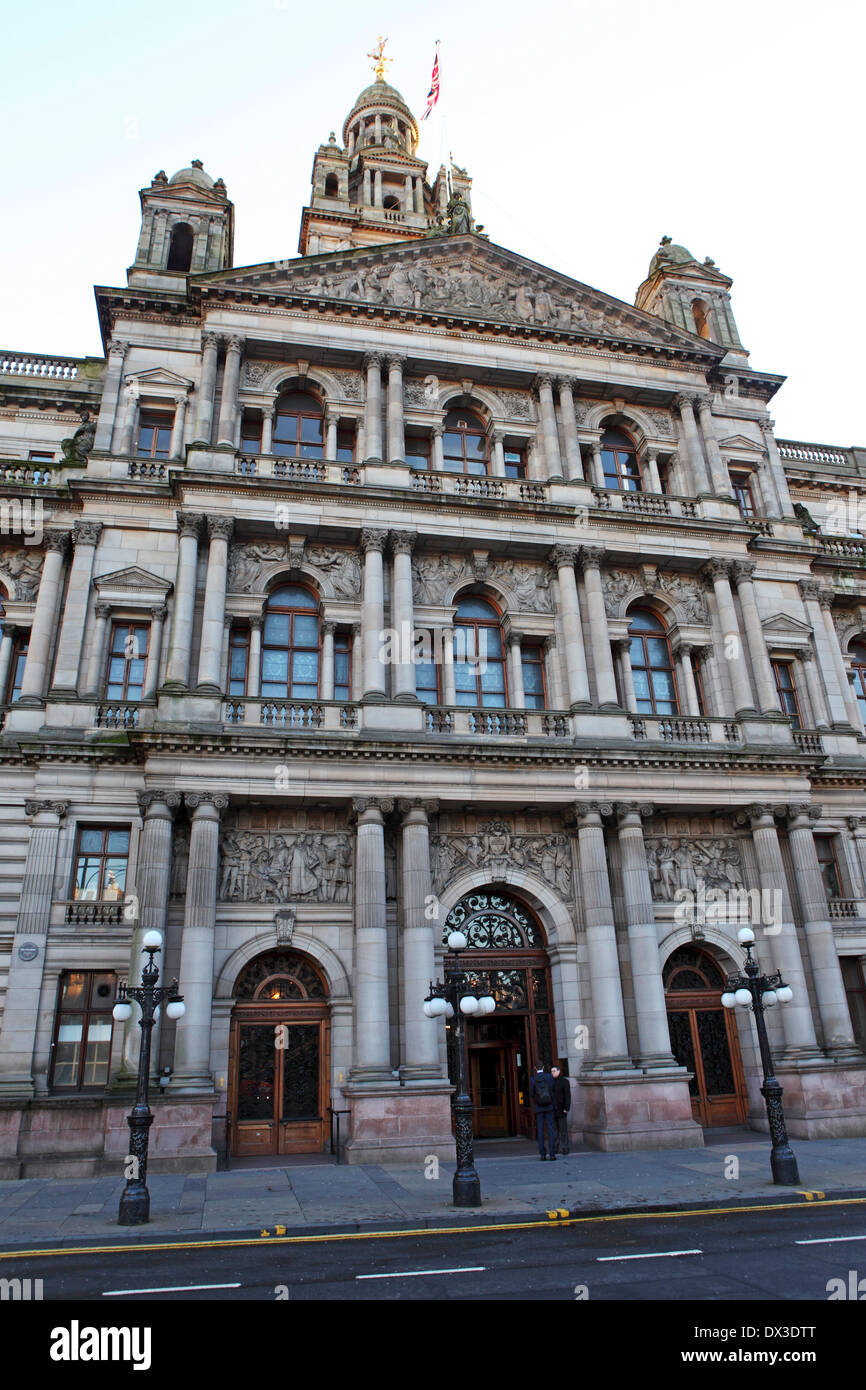 Glasgow City Chambers, à Glasgow, en Écosse. Banque D'Images