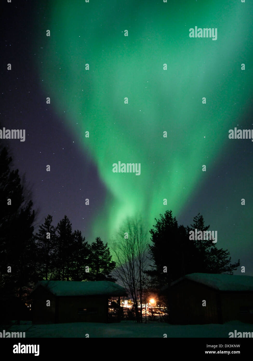 Northern Lights, aurora borealis, à Karasjok, Finnmark, Norvège Banque D'Images