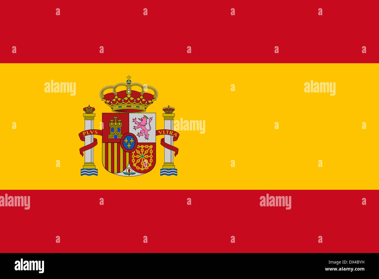 Drapeau officiel de l'Espagne nation Banque D'Images