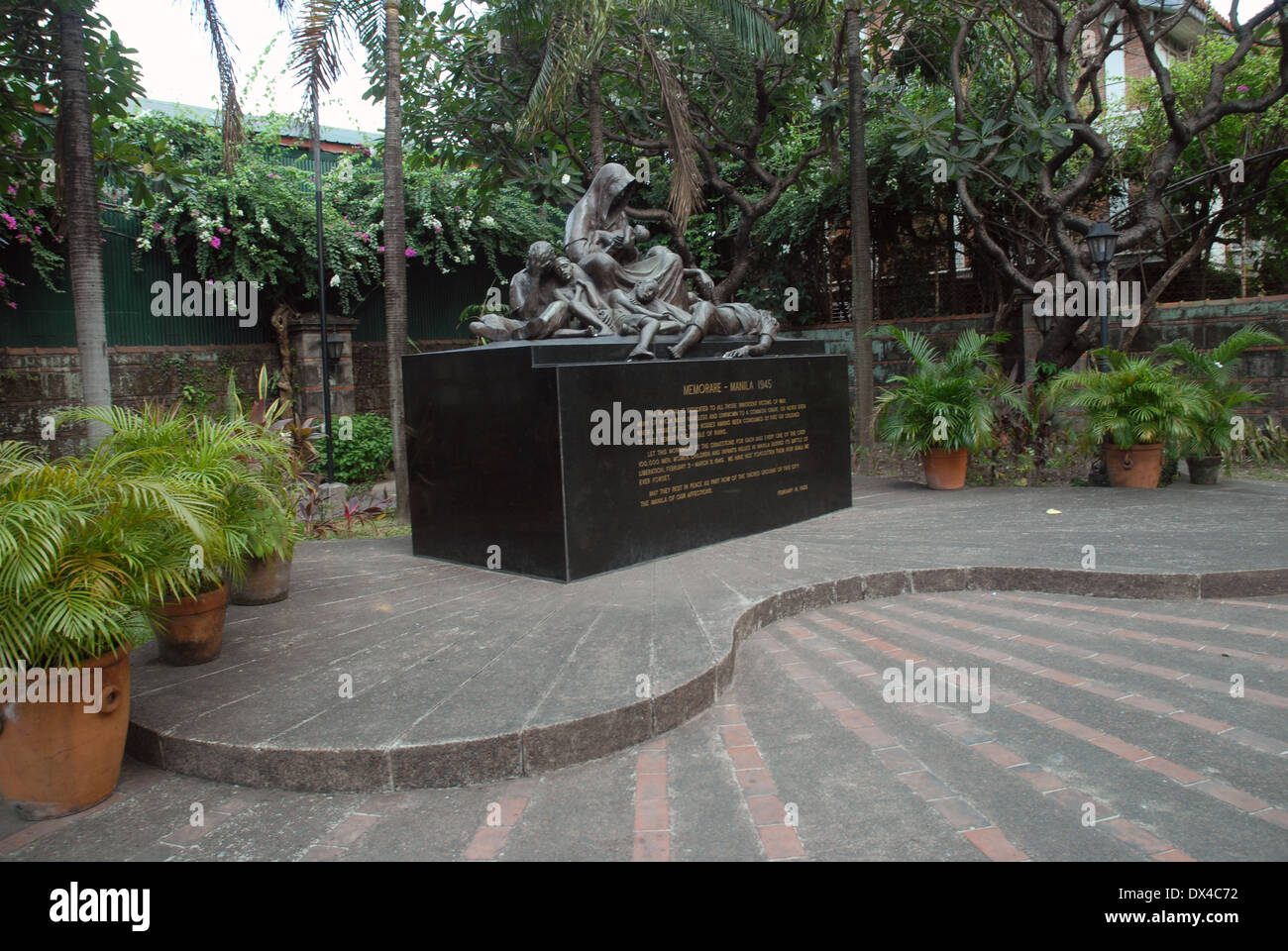 Memorare, mémorial aux victimes innocentes de la guerre 1945, Intramuros, le Fort Santiago, Manille, Philippines. Banque D'Images