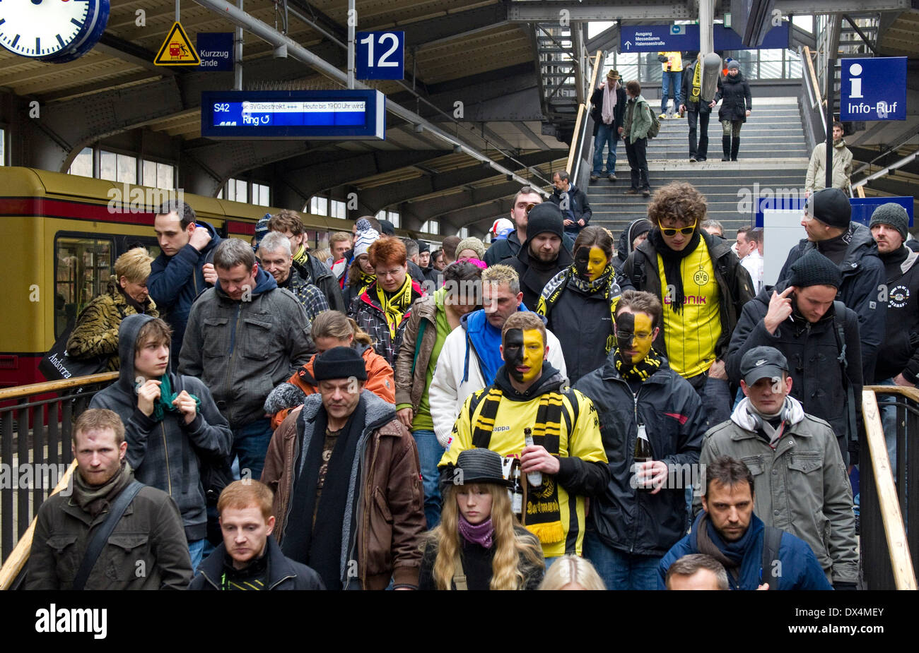 Grève d'avertissement au BVG Banque D'Images