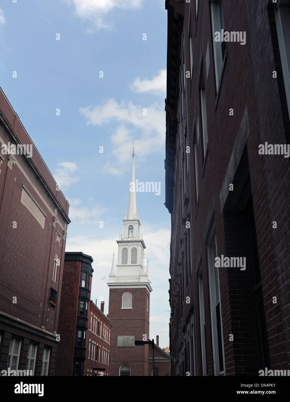 La vieille église du Nord à Boston, MA, USA. Banque D'Images