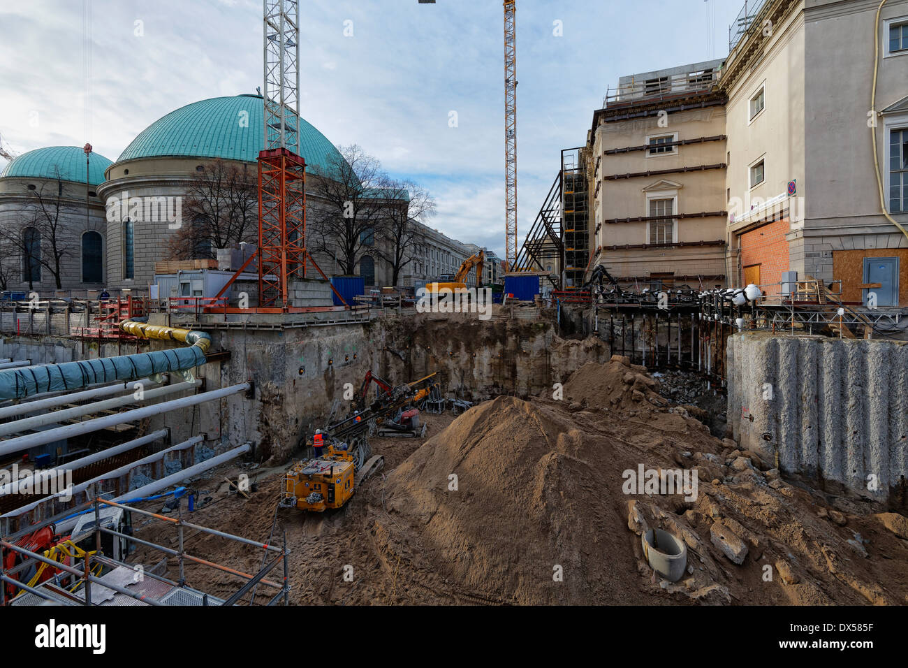 Berlin, Allemagne, chantier de Staatsoper Unter den Linden Banque D'Images