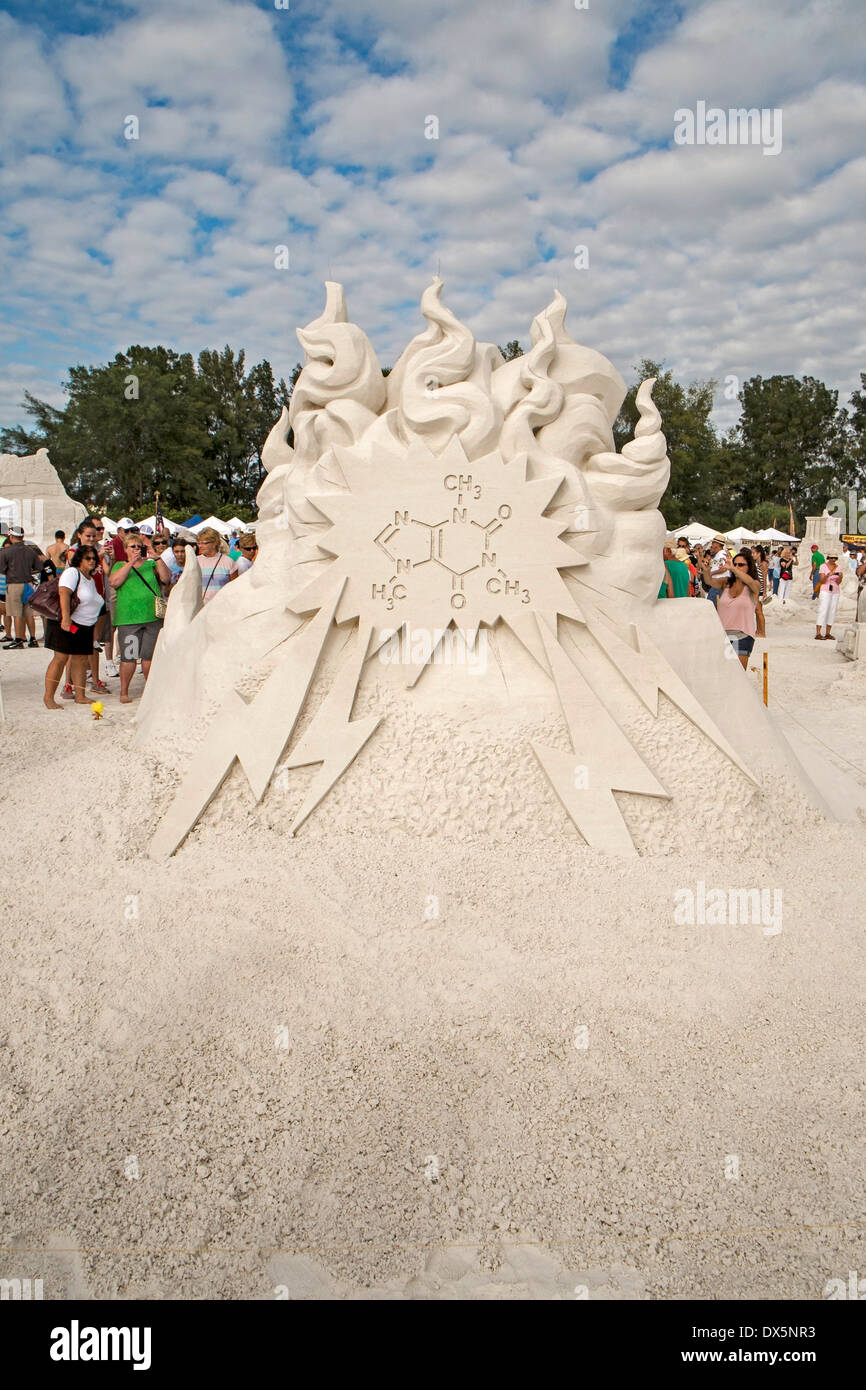 Floride Sarasota Siesta Key Crystal Classic Master Concours de sculpture de sable FL Banque D'Images