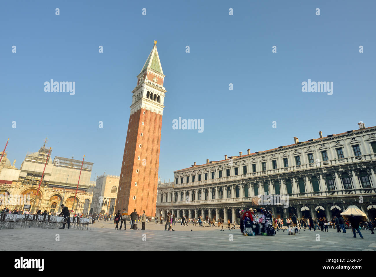 Venice San Marco, le campanile et le palais des Doges, l'UNESCO Banque D'Images