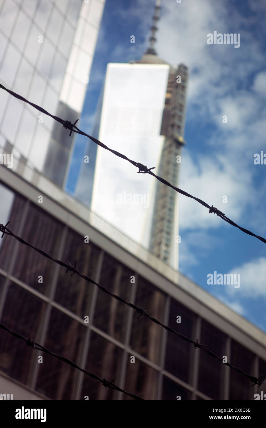 Ground Zero, New York - Le nouveau World Trade Center en construction Banque D'Images