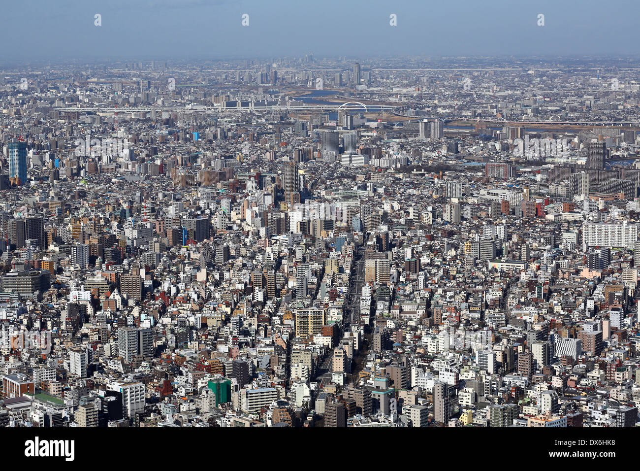 Vue aérienne générale de la ville, Tokyo, Japon Banque D'Images