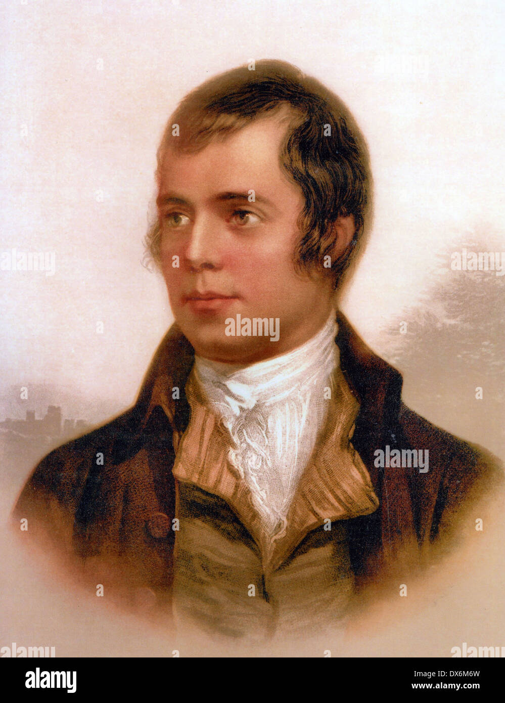ROBERT BURNS (1759-1796), poète écossais après portrait par Alexander en 1787 Masmyth Banque D'Images