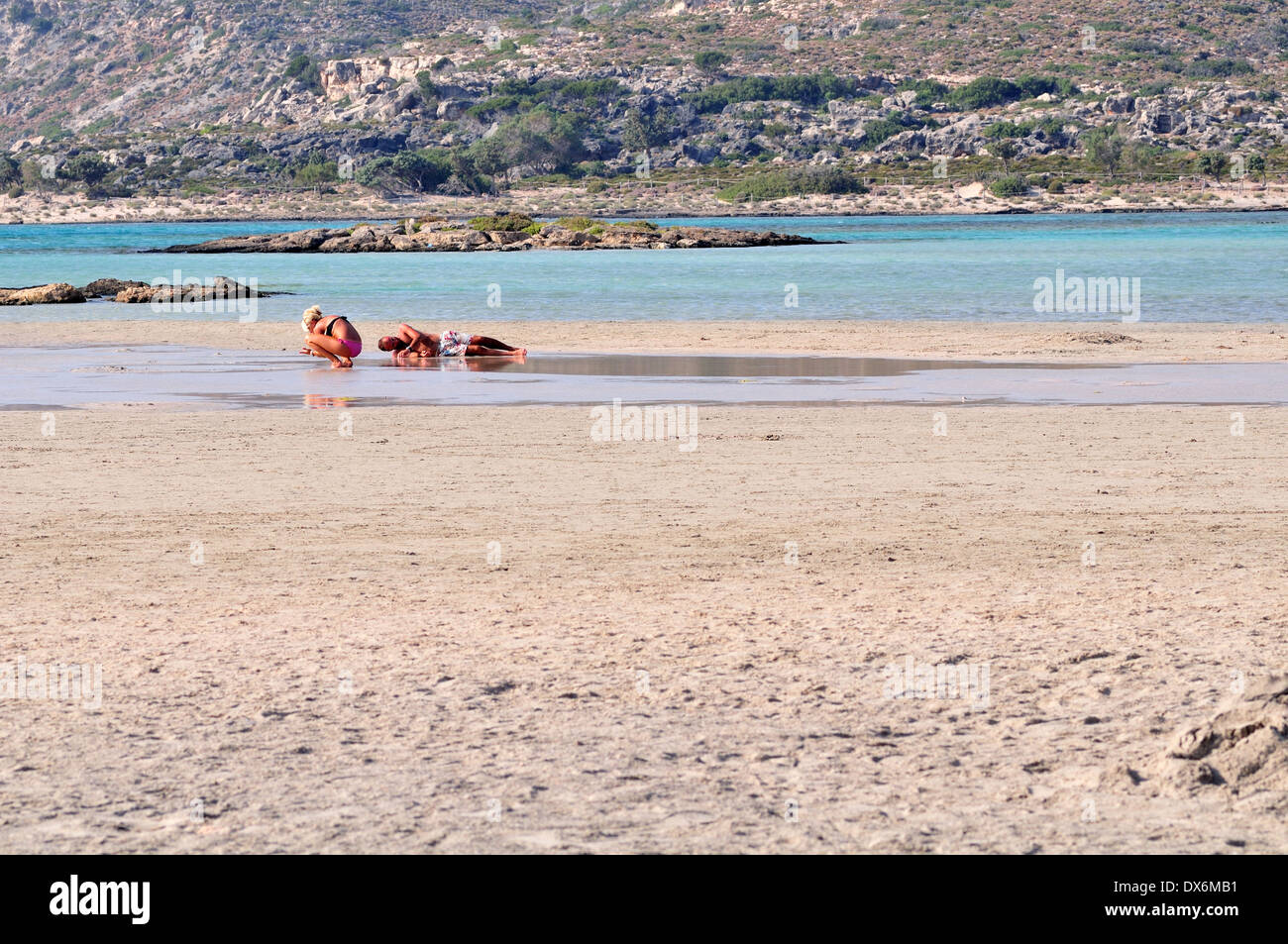 Plage spectaculaire dans le sud-ouest de la Crète, Grèce Banque D'Images