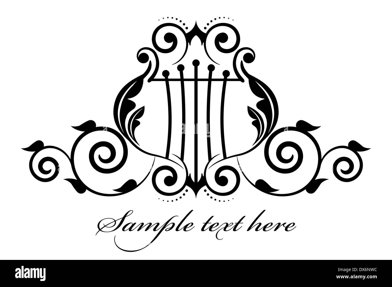 Illustration vecteur icône musicale Banque D'Images