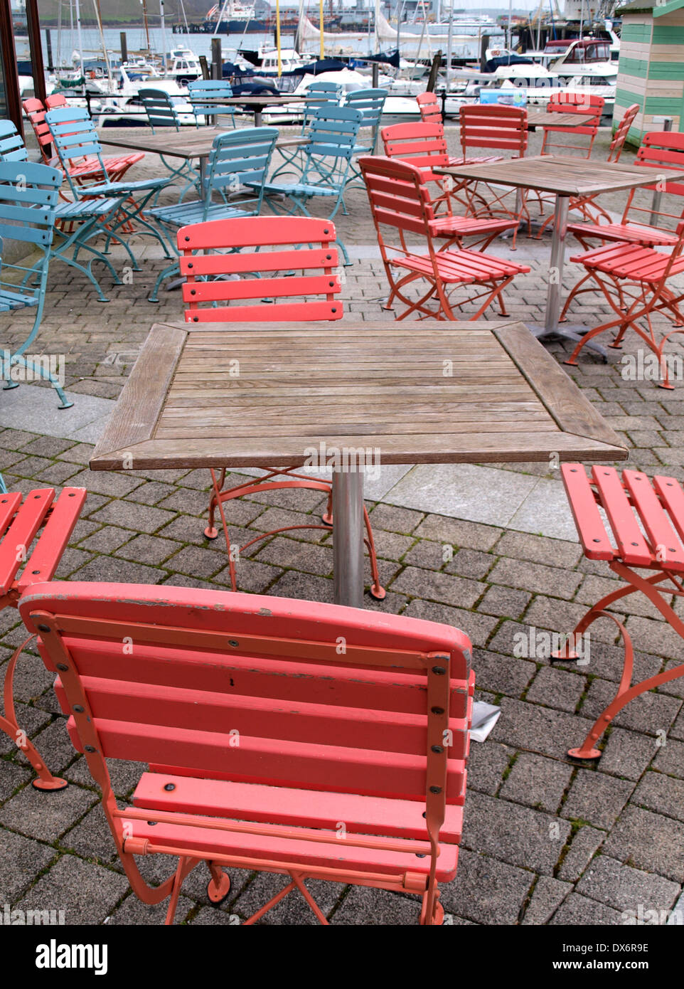 En dehors du restaurant coin salon, Falmouth, Cornwall, UK Banque D'Images