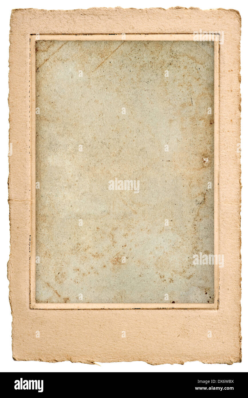 Ancienne carte postale photo Blanc avec cadre. vintage grunge background Banque D'Images