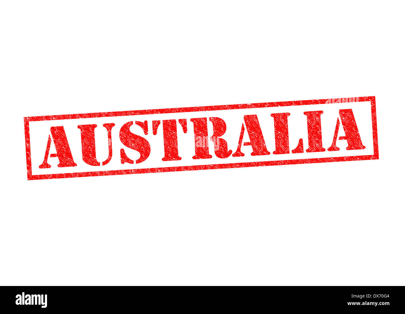 Australie Timbres en caoutchouc sur un fond blanc. Banque D'Images