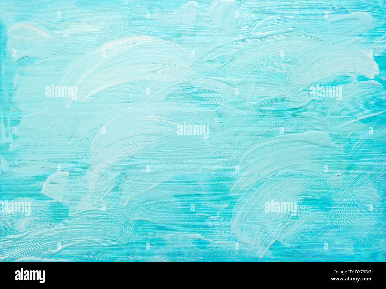 Bleu turquoise acrylique abstrait fond peint à la main Banque D'Images Bleu turquoise acrylique abstrait fond peint à la main Banque D'Images